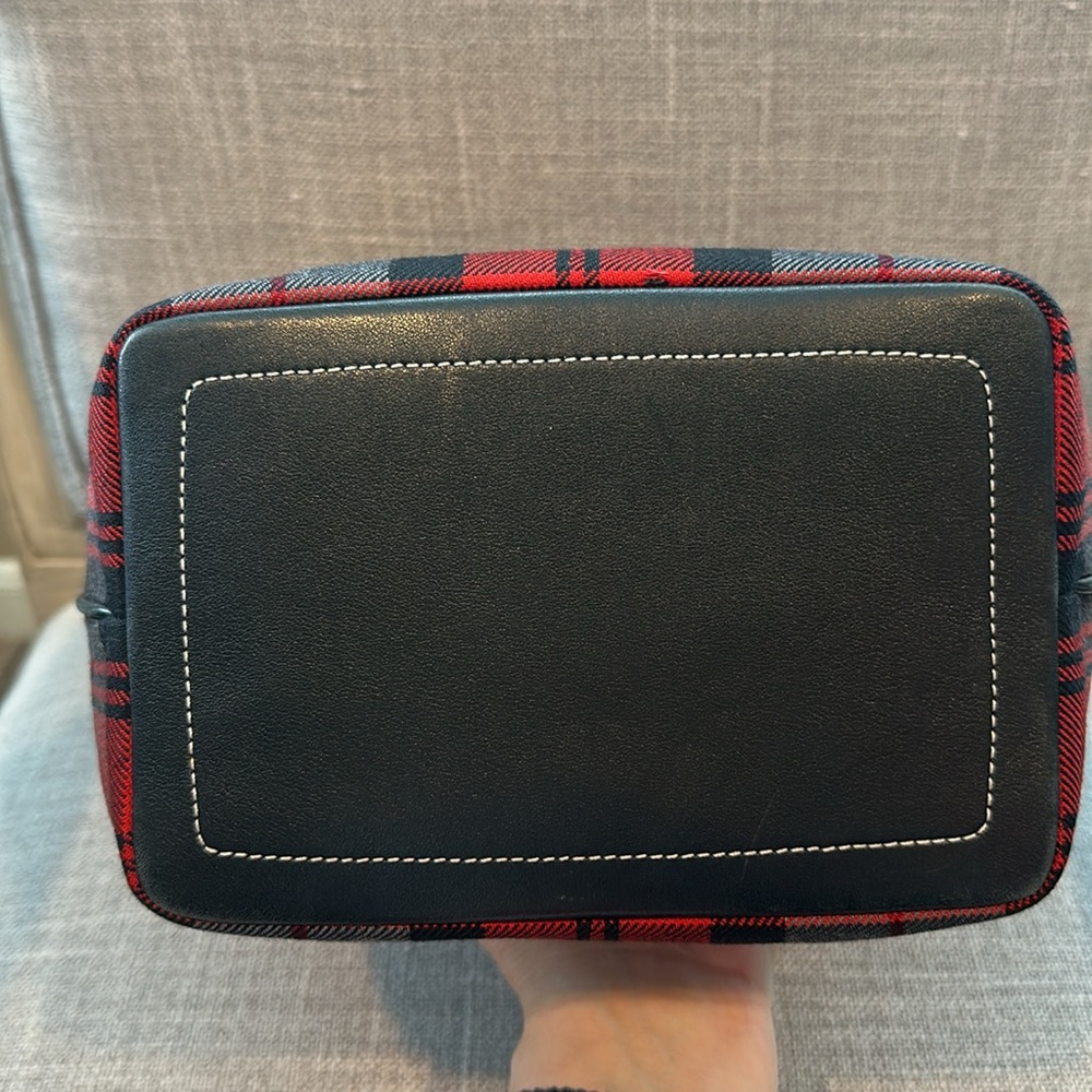 Coach Red and Black Plaid Mini Bag - Picture 5 of 16